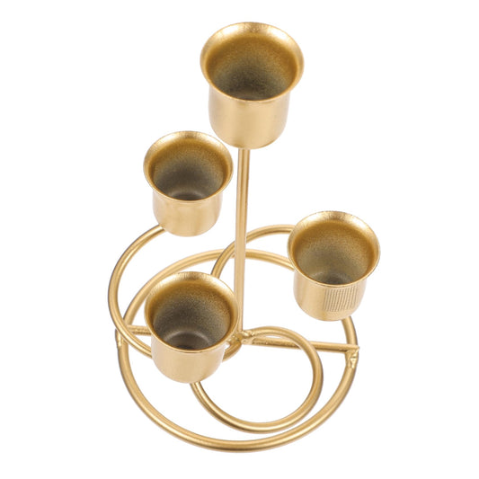 ABOOFAN European Style Retro Iron Candlestick Holder Vintage Decor for Home Parties Weddings Elegant Candle Base Chic Household Accessory for Warm Atmosphere