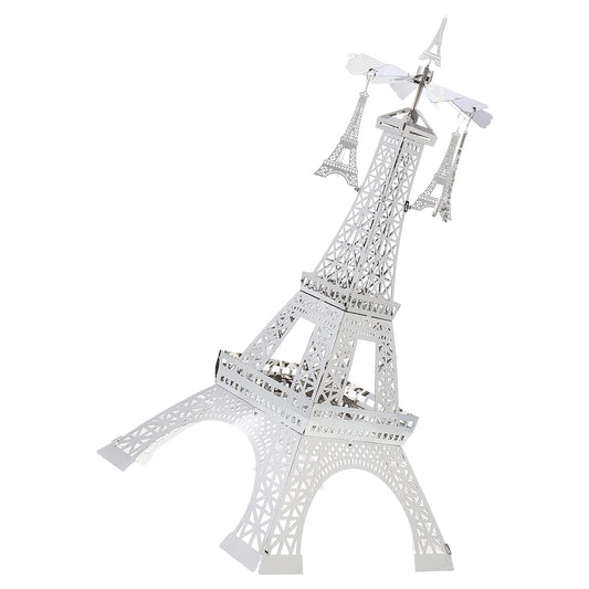 Uonlytech 1pc Rotating Eiffel Tower Candle Holder Elegant Metal Candlestick Table Decor for Home Weddings and Special Occasions Unique Romantic Centerpiece