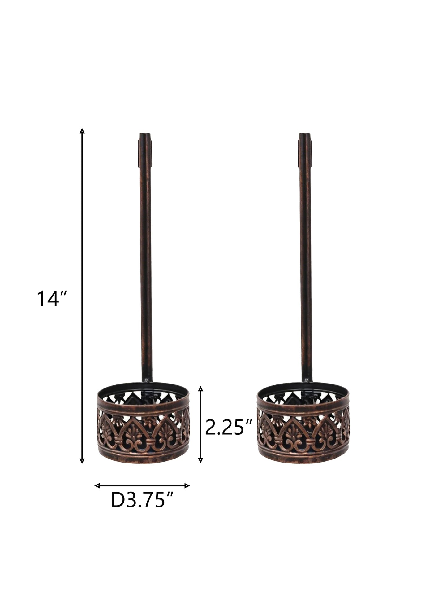 Wall Candle Sconces Set of 2, Antique Bronze Filigree Wall Mounted Candle Holder, Decorative Metal Candle Sconce for Living Room, Farmhouse, Fireplace, Gothic Home Decor (Shape-1)