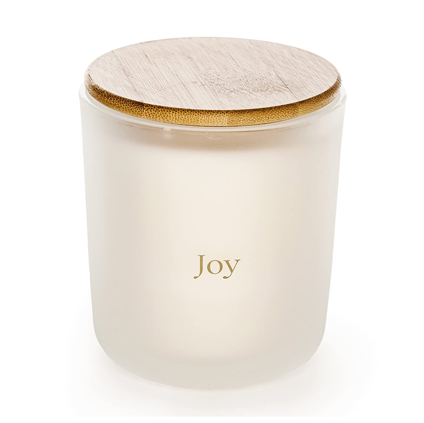 Lifetherapy Joy Holiday Soy Candle, Natural Soy Wax, Wooden Lid, Elegant Glass Jar, Long-Lasting Scent, 8 Ounce