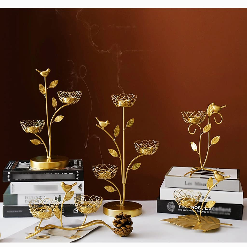 Candlestick Holders Iron Bird Candlestick Decoration Creative Table Candlestick Home Romantic Candlelight Dinner Props Candle Holders (Size : C)