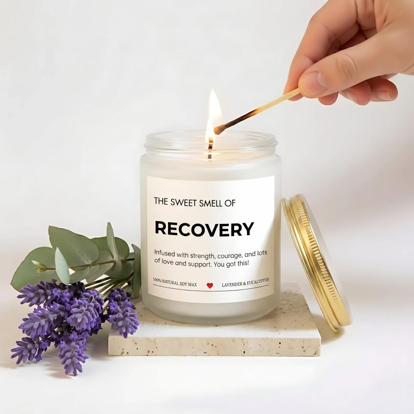 Get Well Gifts for Women, Funny Get Well Soon Gift, After Surgery Gift, Hysterectomy Recovery, Cancer Care, You Got This, Knee, Back & Heart Surgery Recovery Gifts for Men, Lavender Scented Candle