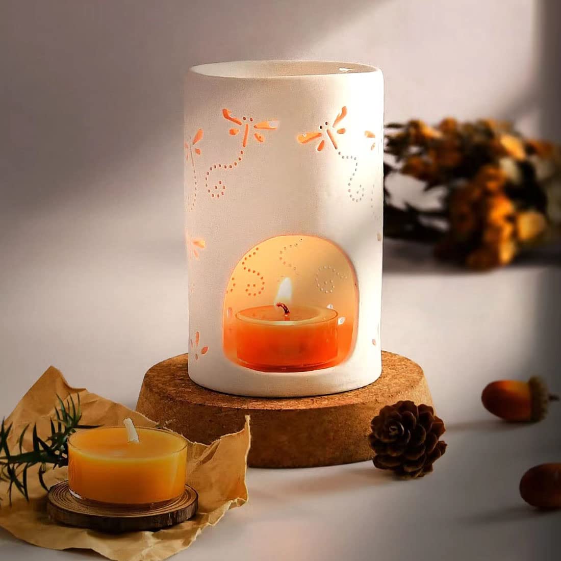 36PCS Pure Beeswax Tealight Candles, Natural Scent, Clear Cup,Raw