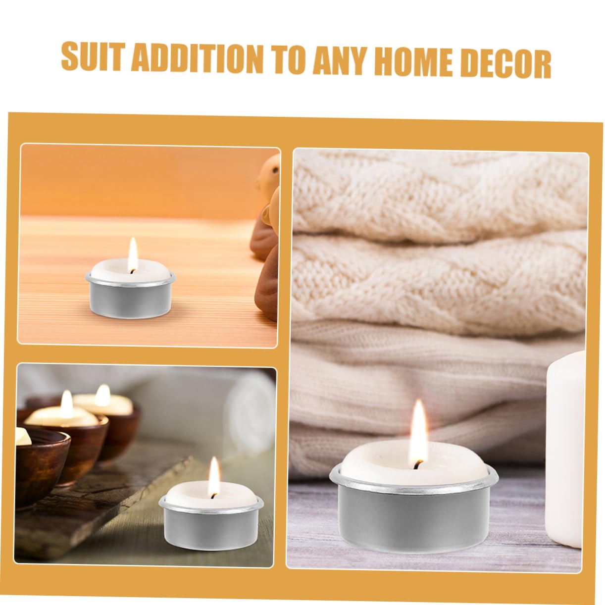 PLAFOPE 15pcs Metal Candle Tins DIY Tea Light Containers for Home Decor Essential Oil Burning and Aromatherapy Sturdy Construction Minimalist Design