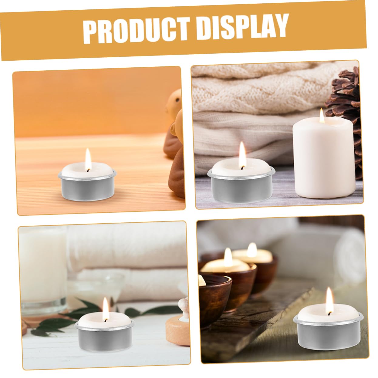 AUTSUPPL 15pcs Metal Tea Light Candle Holders Decorative Tins for Weddings Parties and Home Decor Simple and Elegant Design for Scented Candles Versatile Storage Option