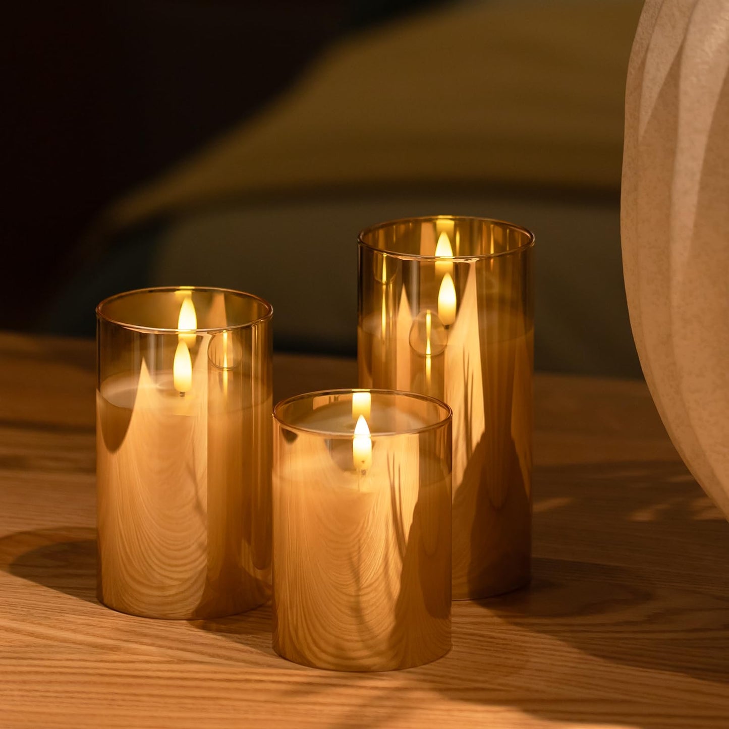 Flameless Candles, Battery Operated Candles LED Pillar Candles with Remote 10-Key Control and Timers for Indoor Home Fireplace Decor Wedding Festival Halloween Decorations, H 4" 5" 6", Set of 3