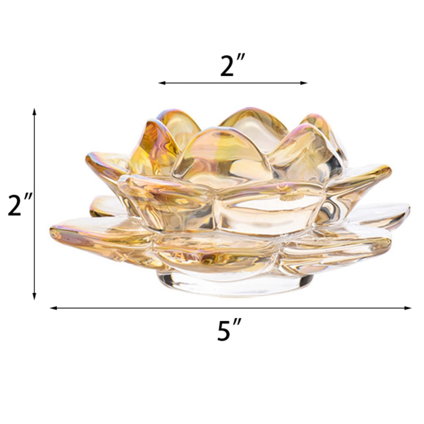 GOLDEAL Lotus Tealight Candle Holders,Set of 8,Gold Glass,Tea Light Holders,Votive Candle Holders Bulk,Pillar Candle Holder for Wedding Party,Baby/Bride Shower Party,Bathroom,Home Table Centerpieces