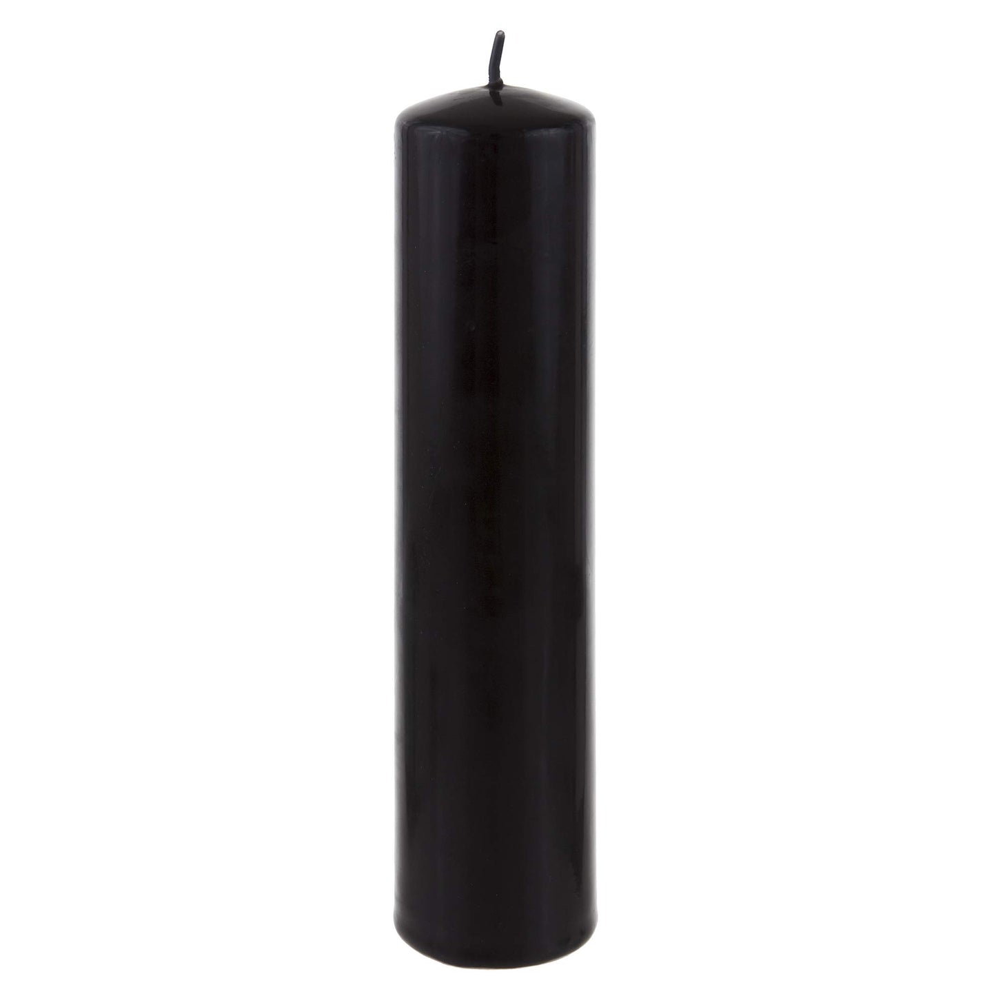 Mega Candles 1 pc Unscented Dome Top Black Pillar Candles, Pressed Premium Wax Candle 2 Inch x 9 Inch, Home Décor, Weddings, Parties, Festivities, Occasions, Florists, Events, Prayers, Memorials