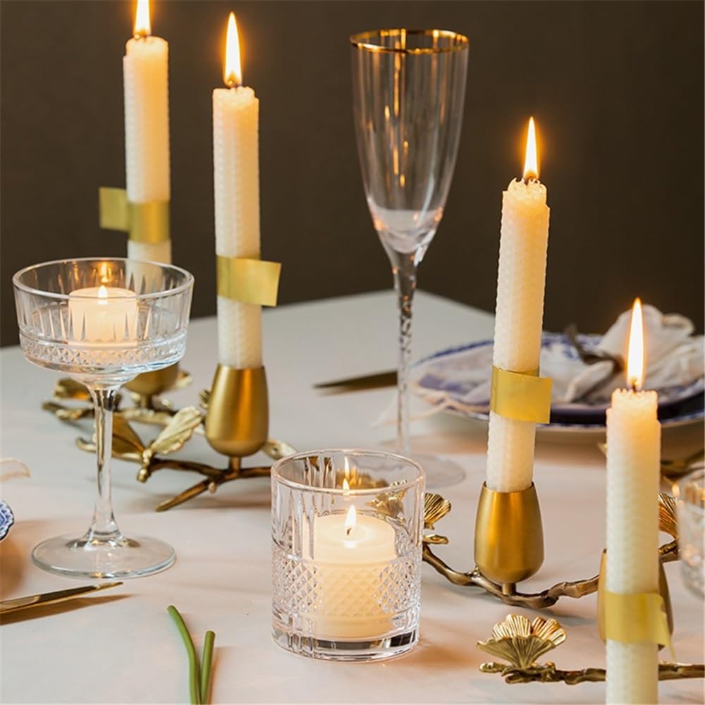 cfycfy987 Candelabra Light Luxury Romantic Brass Candle Holder Retro Decorative Double-Headed Candlestick Ornaments Candle Sticks Holder