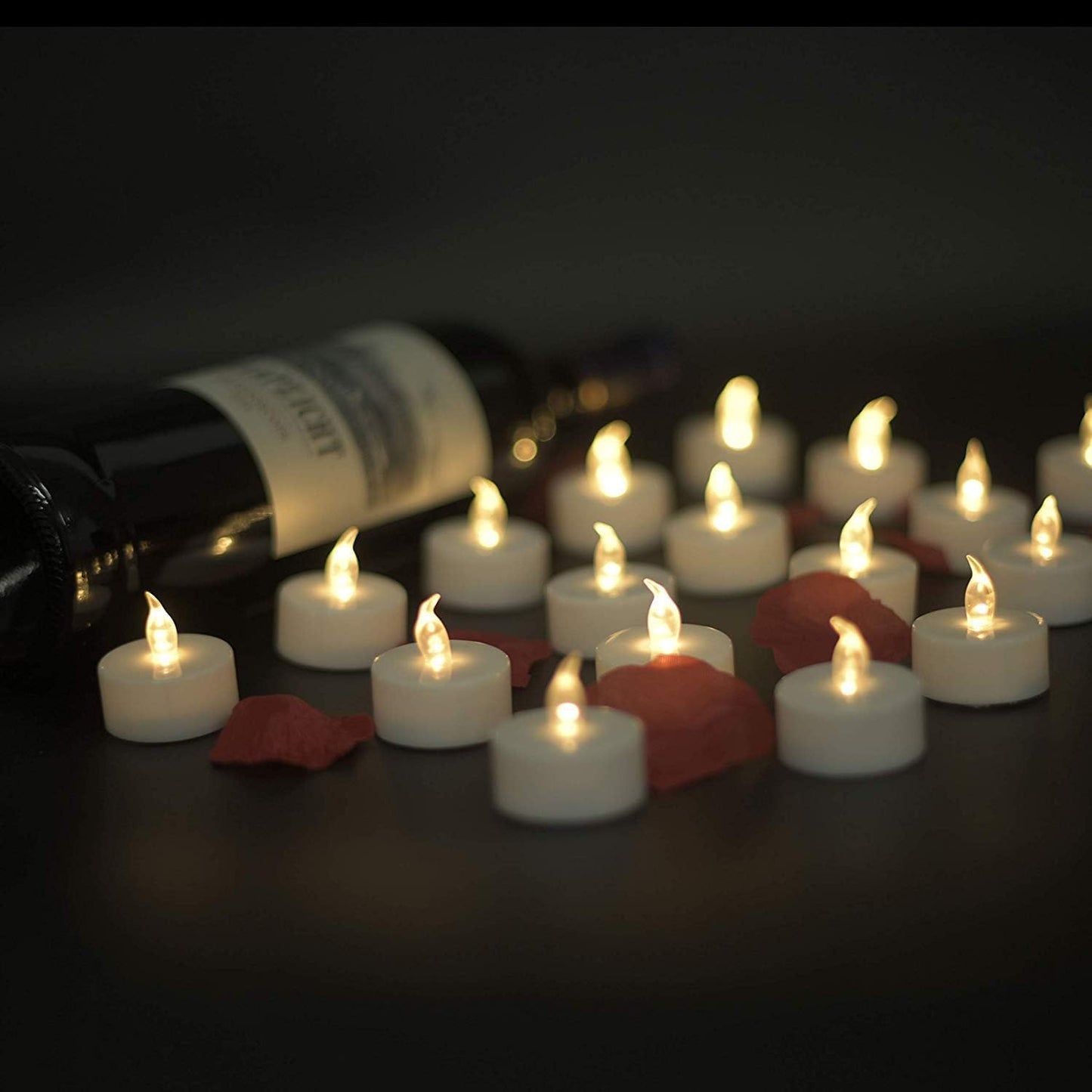 Nancia LED Tea Lights Candles- 100PACK Flameless Candles Realistic and Bright Flickering Long Lasting 200Hours for Holiday Celebration,Home Decoration Warm White