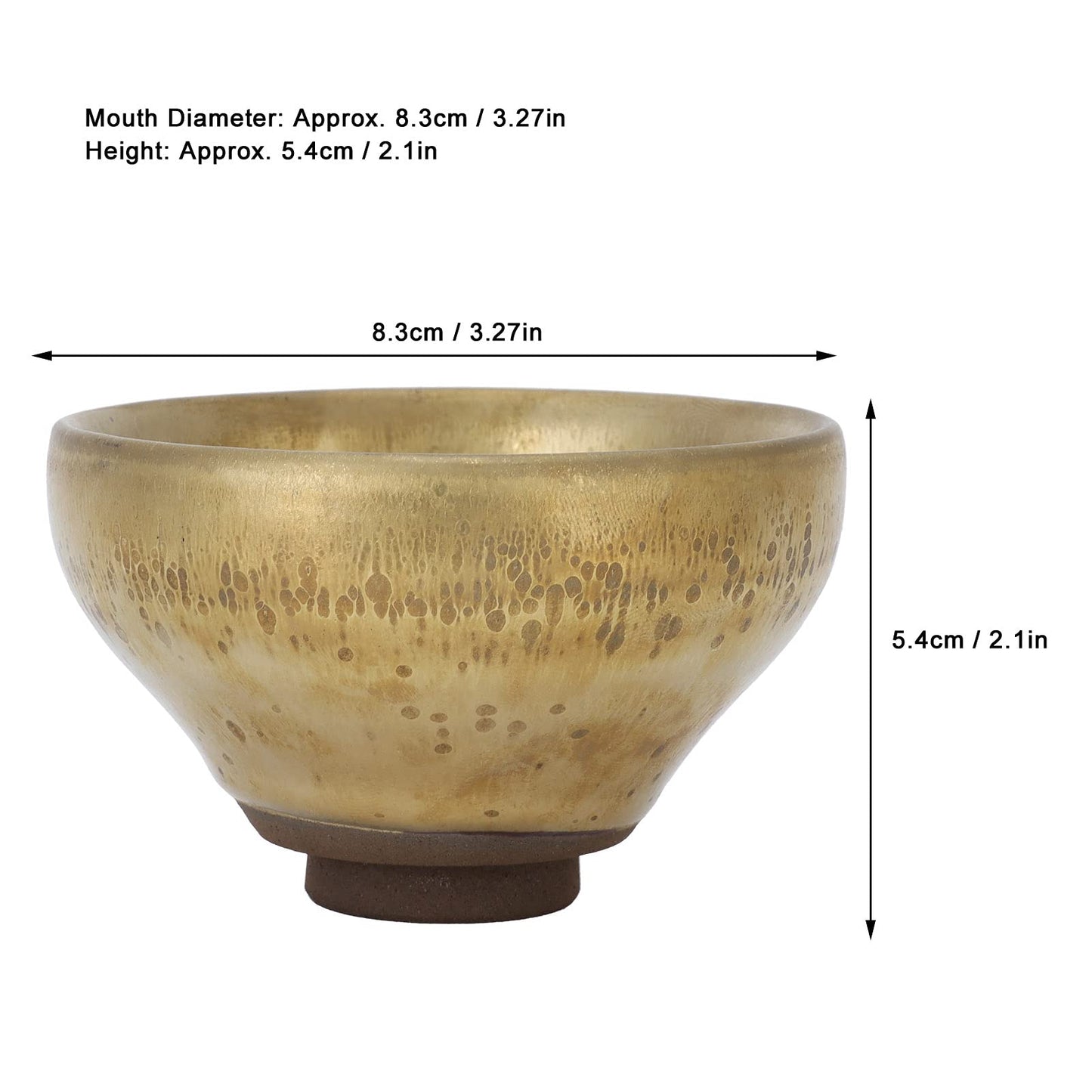 Alvinlite Jianzhan Tenmokus Porcelain Tea Cup Ceramic Tea Bowl with great glaze Chinese Tea Cup with Box for Cherish Crafts Gift(130mi)