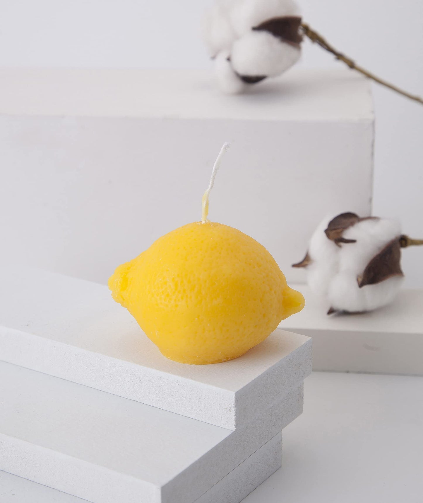 Bubble Candle, 4pcs Cube Soy Wax Bubble Candles Scented Aesthetic Bubble Candle Set for Home Bedroom Decor Birthday Mothers Day Gifts for Mom (Lemon Pack)