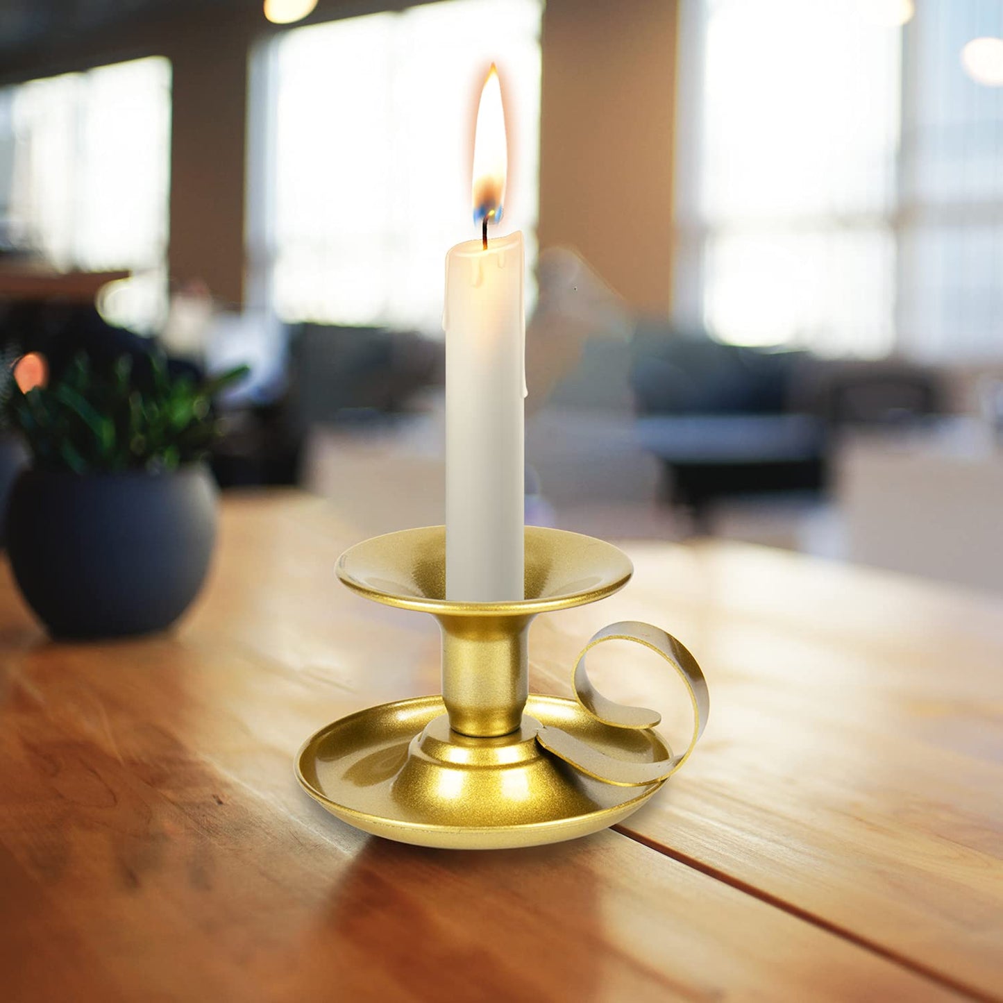 Candle Holders – 2pcs Gold Retro Iron Taper Candlestick Holder Centerpieces for Wedding, Party, Xmas, Home Table Decor (Gold,2pcs)