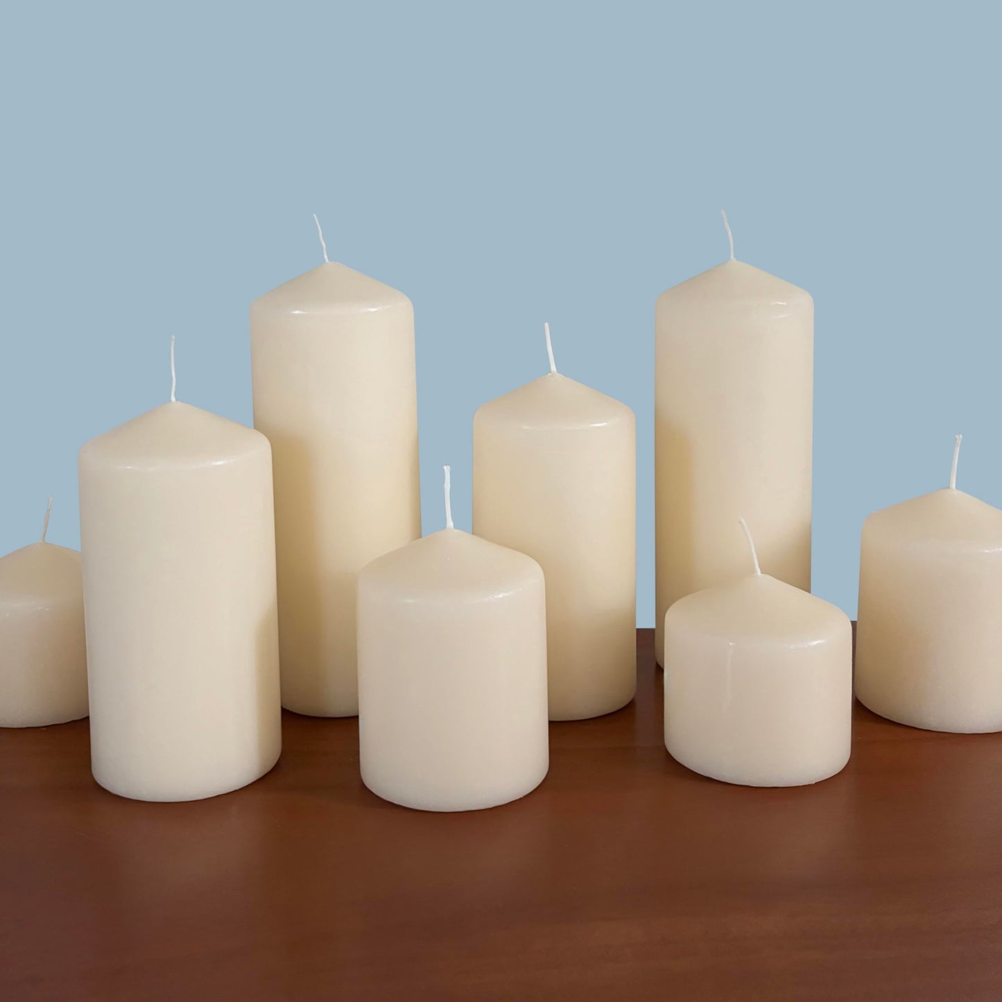 Stonebriar Unscented Pillar Candles – 35 Hour Burn Time, Long-Lasting Wax Candles for Weddings, Holidays, Home Décor & Special Events, Pack of 6, Ivory, 3" x 4"