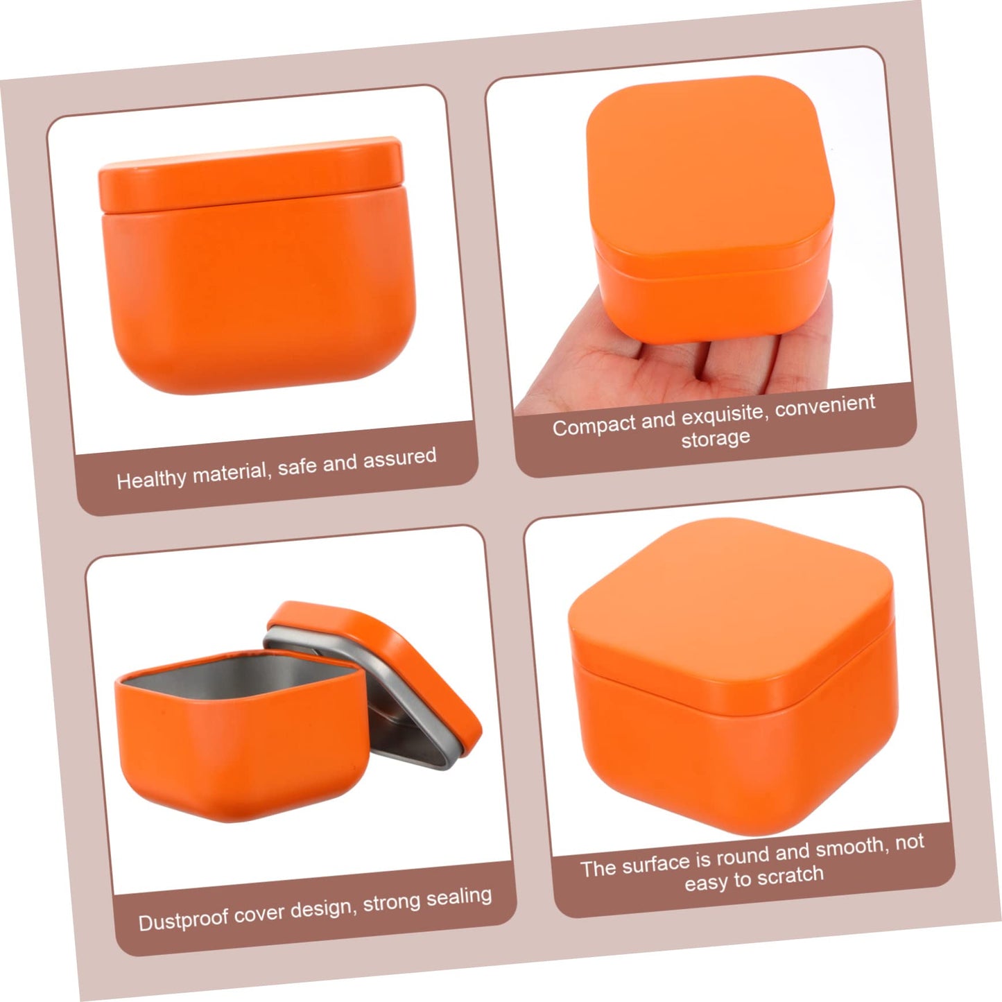 PLAFOPE Iron Material Scented Candle Holder Airtight Tinplate Candle Jar for DIY Projects
