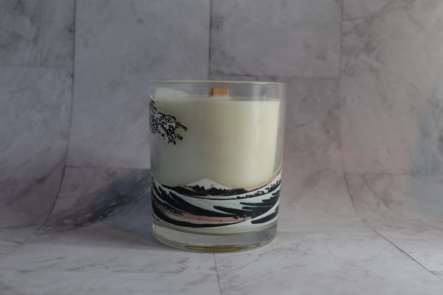 Color Changing! Fun Designs ThermoH Logo Candle (The Great Wave) - Reusable as a Color Changing Cup After! (Double The Value!)