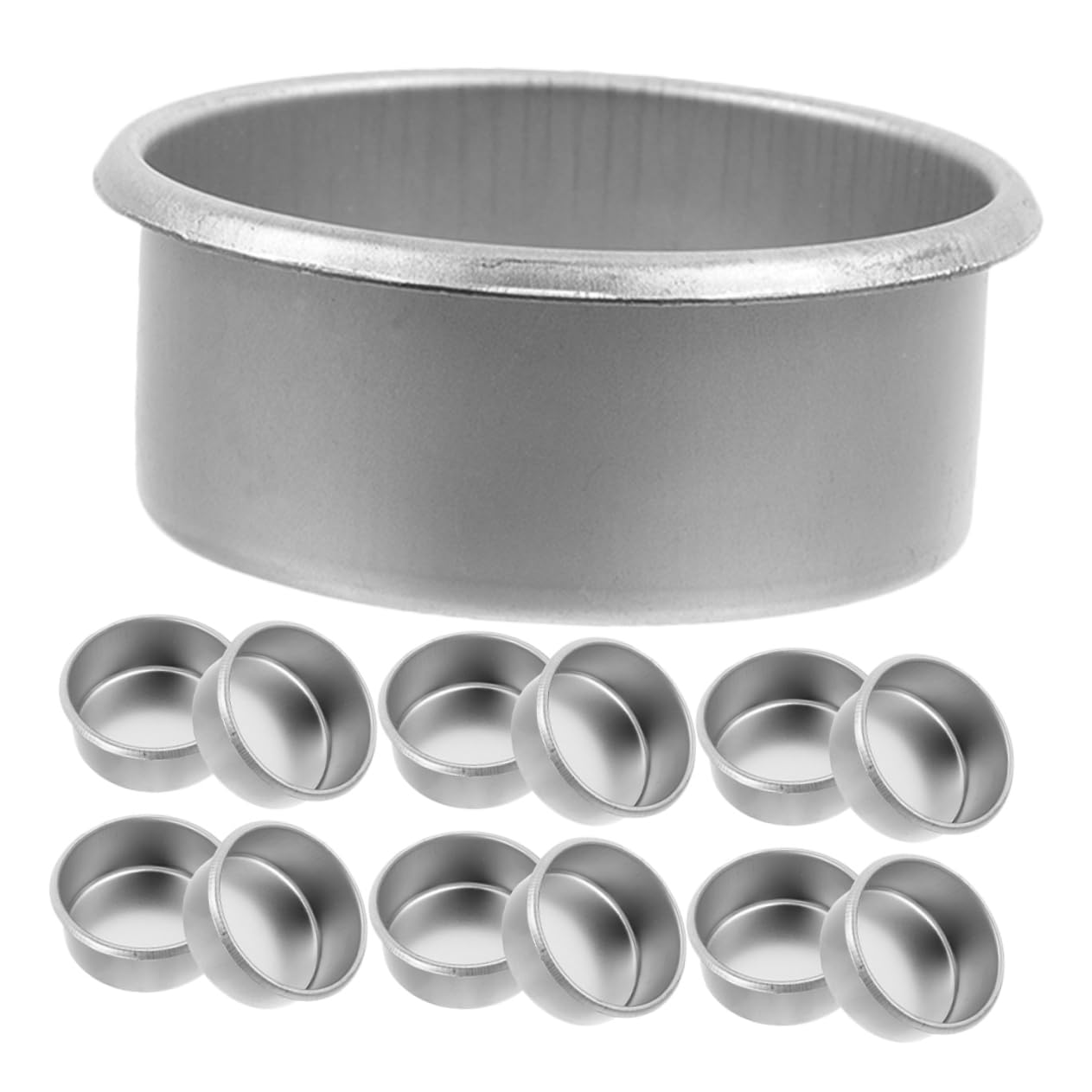 KAILIKETIY 15pcs Metal Candle Holders Decorative Tea Light Tins for Weddings Parties Home Décor Scented Candle Cups DIY Metal Containers Modern Minimalist Style
