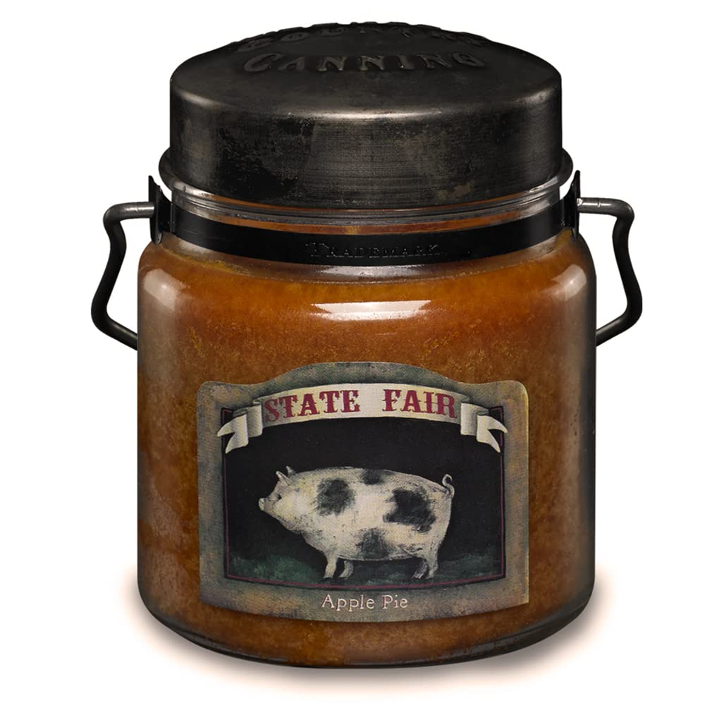 McCall’s Candles | State Fair | 16 oz Scented Candle | USA-Poured | Vintage Rustic Jar with Carrying Handle | Warm Caramel Apple Festival Fragrance