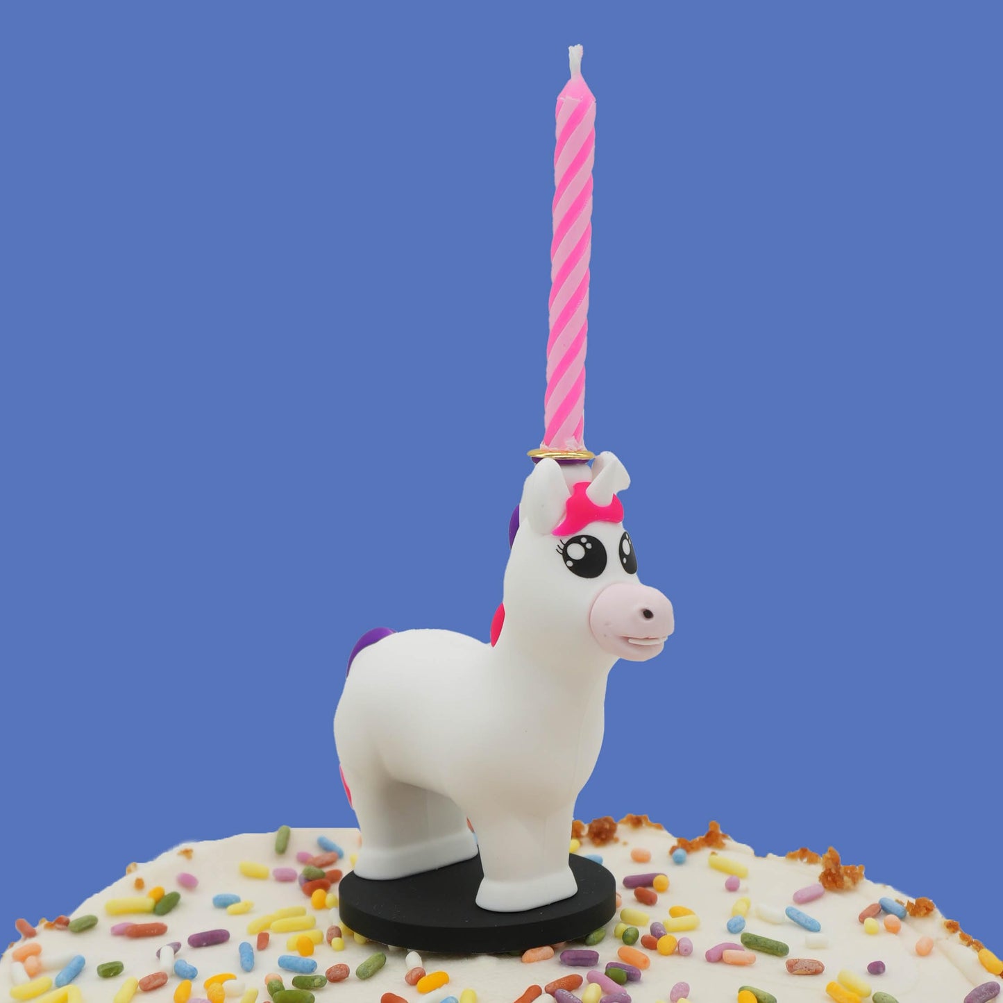 GOOFBALLS Birthday Candle Holder – Hilarious Novelty Party Decoration & Gag Gift for Friends, Family, and Coworkers – Small Joke Candle Stand for Cakes- Unicorn