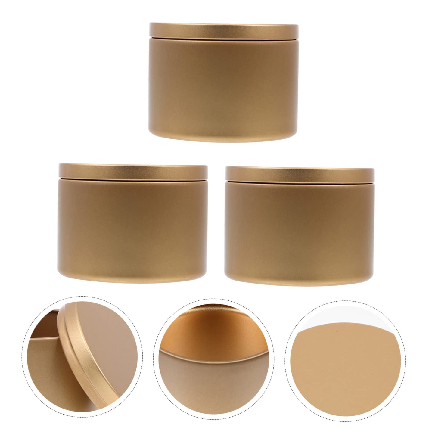 Veemoon 3pcs Iron Candle Holders Candle Jars for Projects Portable Making Containers for Home Decor and Elegant Party Settings