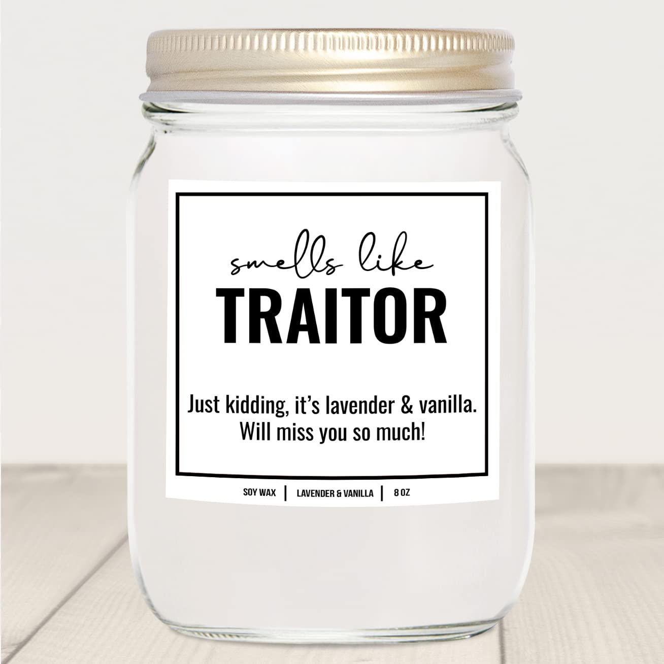 You Nique Designs New Job Candle for Women, 9 Ounces, Going Away Gifts for Coworker, Coworker Leaving Candle for Women, Farewell, Goodbye, All Natural Soy Aromatherapy Candles (Lavender & Vanilla)