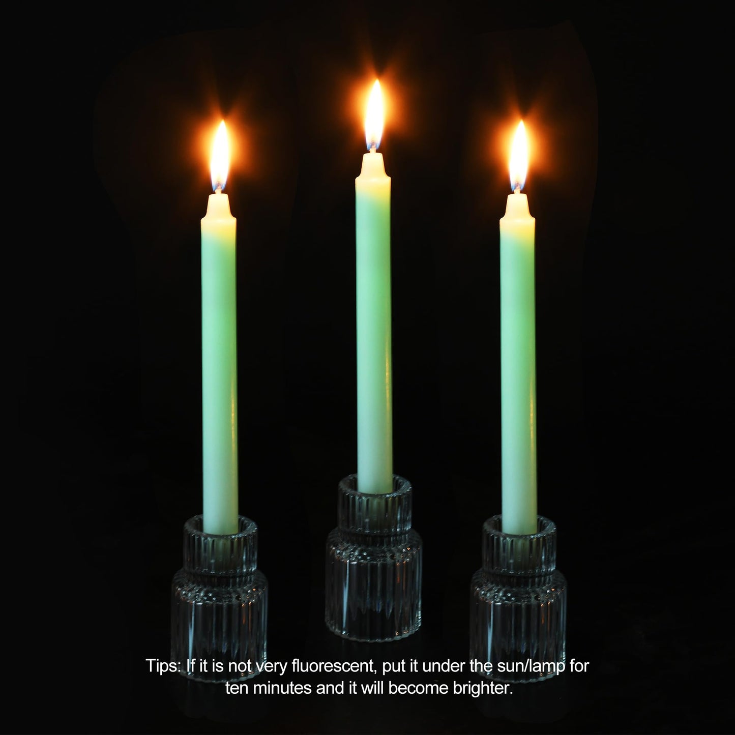 SUPXYC 3PCS Low Temperature Candles, Romantic Wax Play Candles, Low Heat Body Safe Candles Wax Play for Couples, Wedding, Night Party (7.08In, Fluorescent Green)