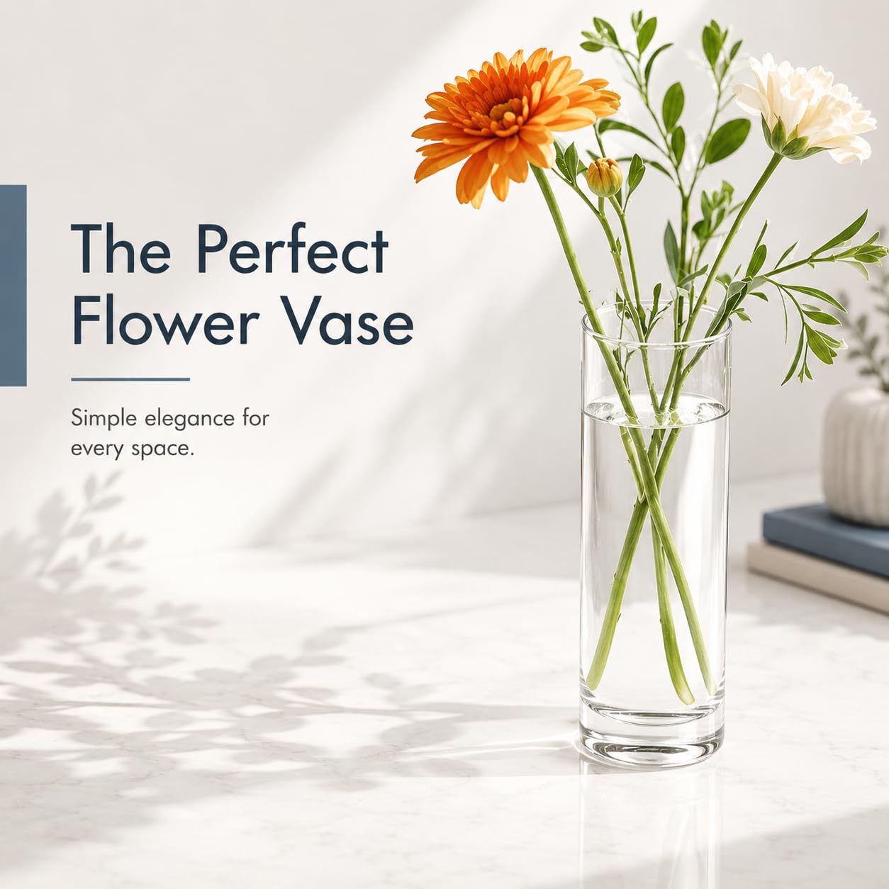 5pcs Glass Vase Cylinder Vases for Centerpieces Small Flower Glass Vases Home Decor Centerpiece Table Clear Flower Vase Decorations for Wedding＆Holiday 4,6,7.5,8,10 Inch Tall