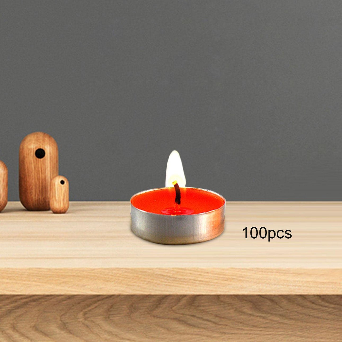 Gcljlmy 100x Smokeless Round Candles 1H Long Burning Tea Light Tibetan Buddhist Church Tealight Ghee Butter Lamp Candles for Wedding Meditation Rituals Altars (Red)