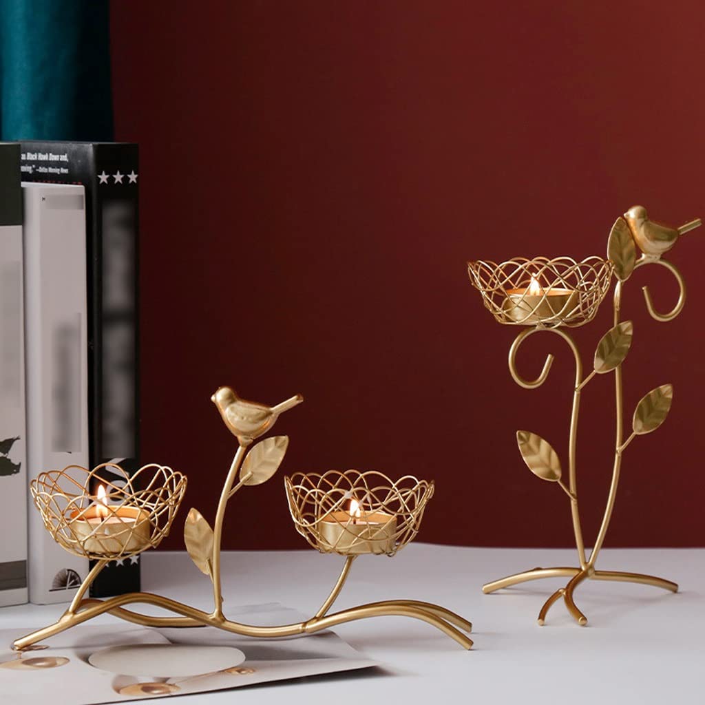 Candlestick Holders Iron Bird Candlestick Decoration Creative Table Candlestick Home Romantic Candlelight Dinner Props Candle Holders (Size : C)