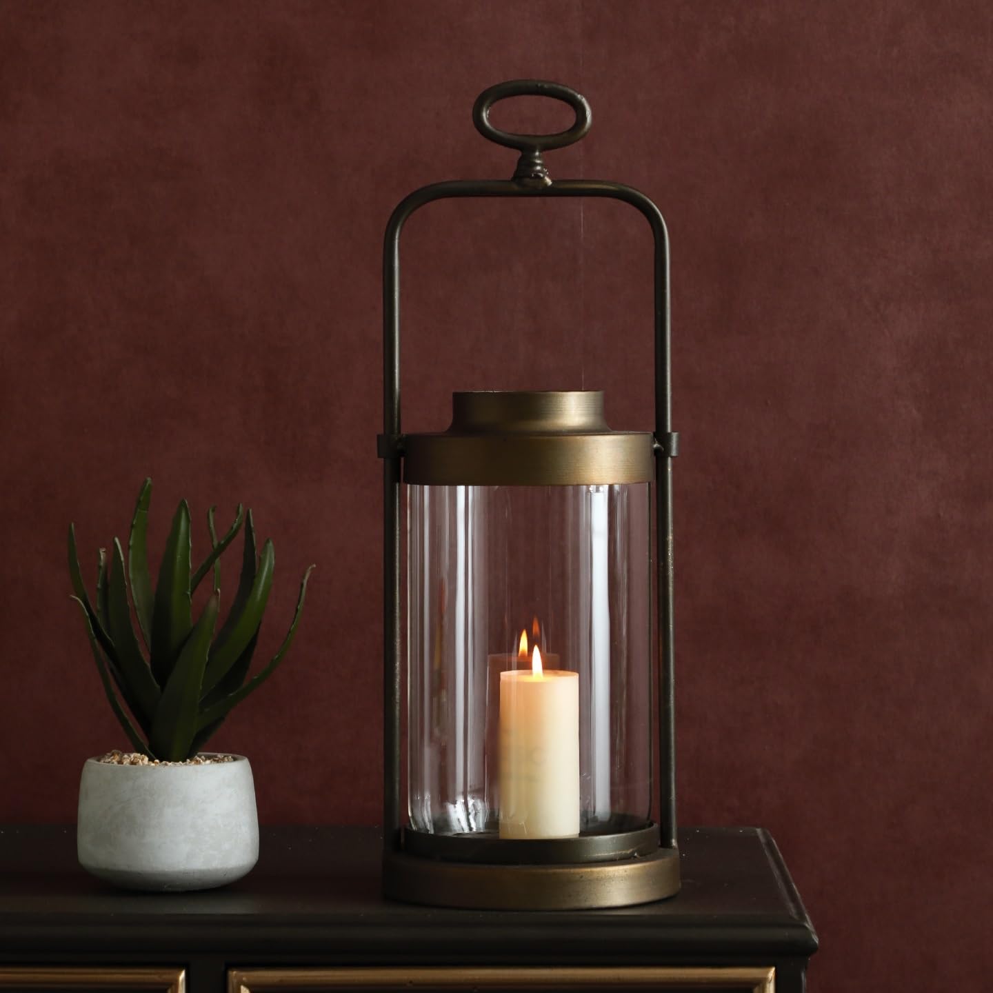 Candle Holders Industrial Style Iron Candlestick Retro Ornaments for Weddings, Churches, Halloween, Dining and Home Accessories Decorative Candlestick(Small)