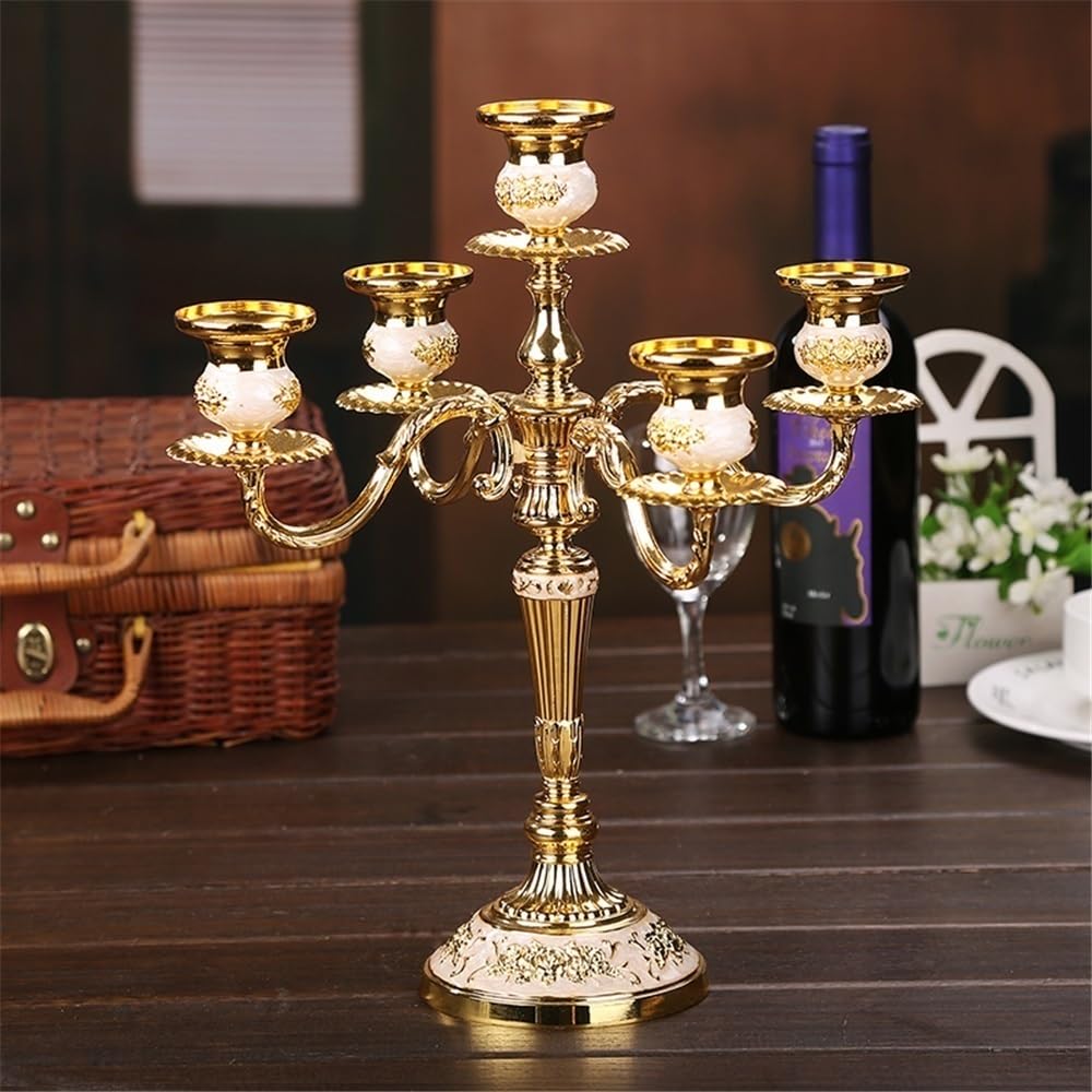 Candle Sticks Holder European Retro Five-Head Candle Holder Home Wedding Props Decorative Candlestick Home Decoration