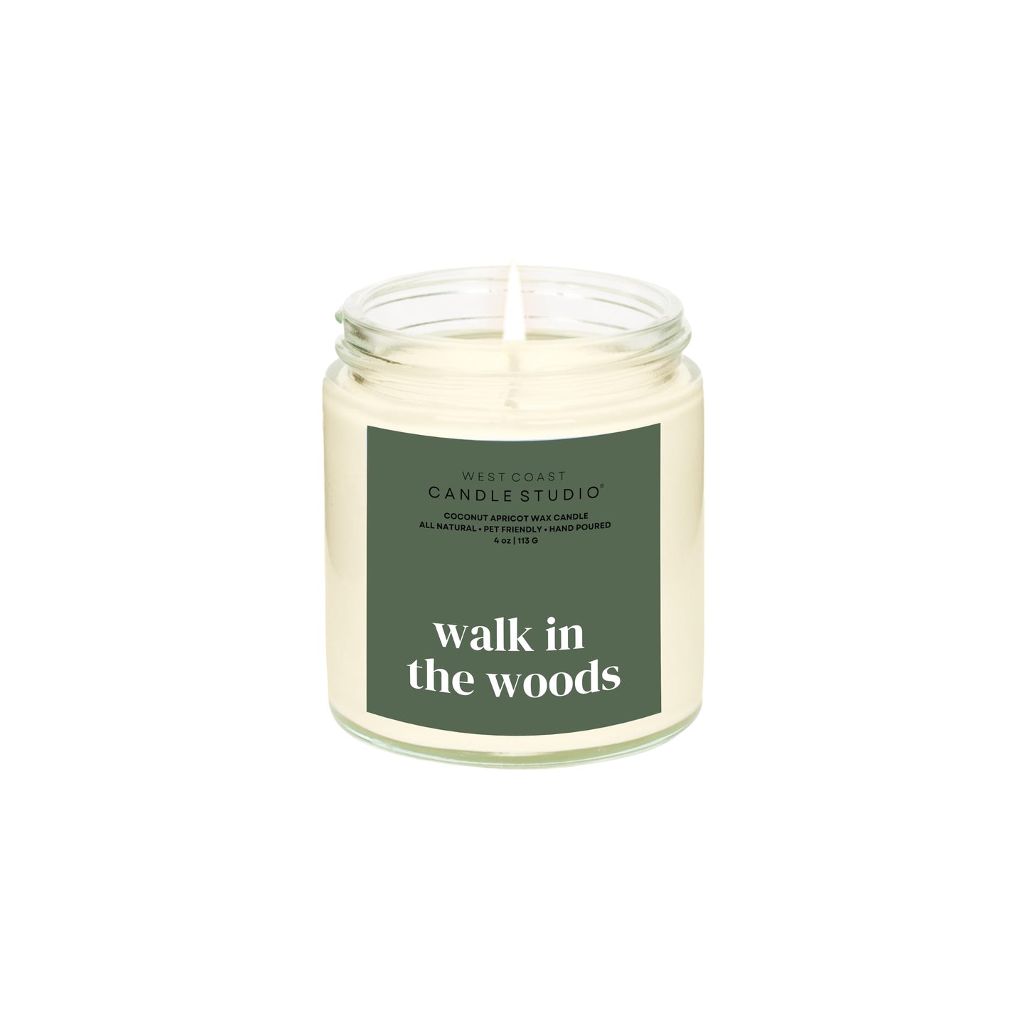 Pet Safe Candle for Dogs | Non Toxic Coconut Apricot Wax Candle | Clean Burning, Paraffin-Free | Pet Odor Eliminating Home Fragrance | Walk in the Woods | 4 oz