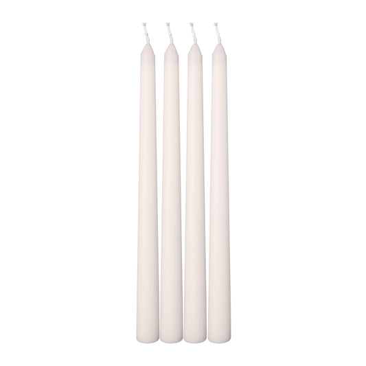 Estrella Blanca Ivory Taper Candles 10-Inch Ivory Candlesticks Dripless Long Cream Tapered Candle Tall Unscented Smokeless Slow Burning Paraffin Wax Candle Sticks for Wedding Dinner Home Decor 4 Pack