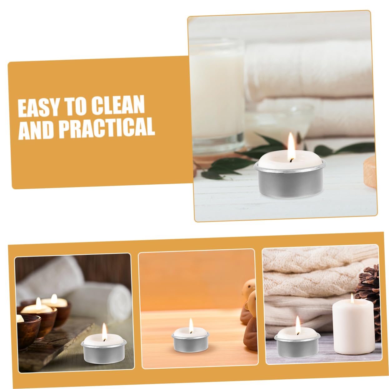 OSALADI 15pcs Metal Tea Light Candle Tins Candle Holders for Home Decor and Multipurpose Storage Containers for Scented and Burning