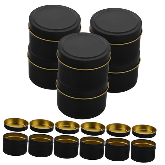 Angoily 12pcs Matte Candle Tins Vintage Metal Candle Containers with Lids for Home Decor and