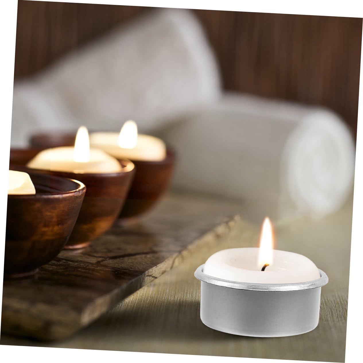 Gadpiparty 15pcs Metal Candle Tins for DIY Projects Scented Tealight Holders Elegant Metal Candle Cups for Home Decor Aromatherapy and Essential Oil Burning