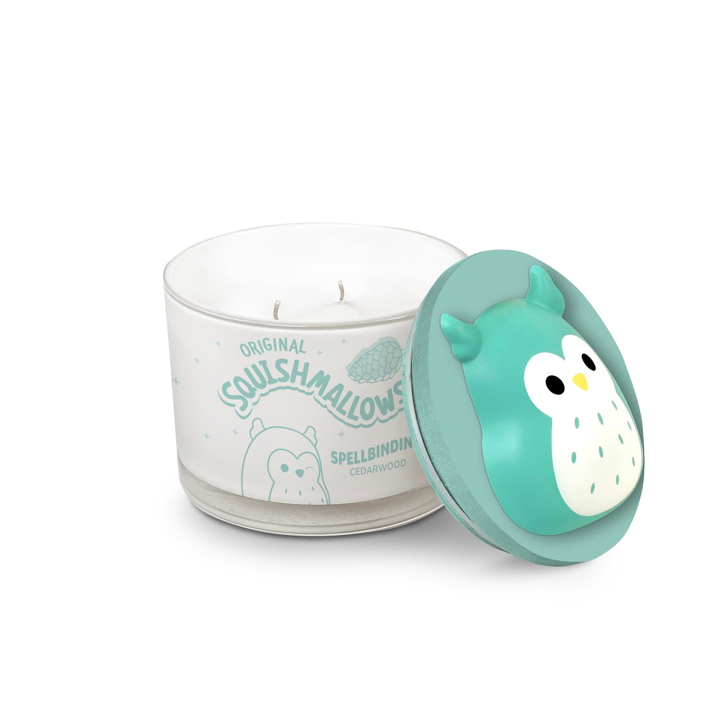 Studio Oh! x Squishmallows Scented Candle, Winston Spellbinding Cedarwood, Eucalyptus, Patchouli & Orange, 12 oz, 38 Hour Burn, Reusable Jar, Scented Candles for Home, Relaxing Calming Candle