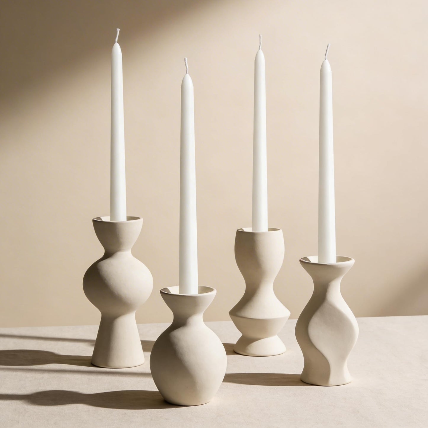 Viyffo Taper Candles, 10 Inch, 20 Pack, White – Unscented, Dripless & Smokeless Design, Up to 8-Hour Burn – Tall Candlesticks for Wedding, Dinner & Home Decor