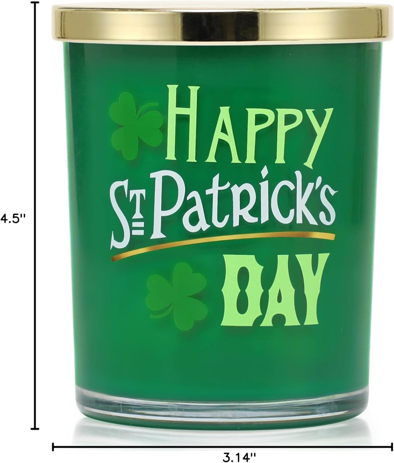 St. Patrick's Day Scented Candle Gifts - Eucalyptus Candle, St Patricks Day Decorations, Holiday Candles Gift, 10oz Soy Wax