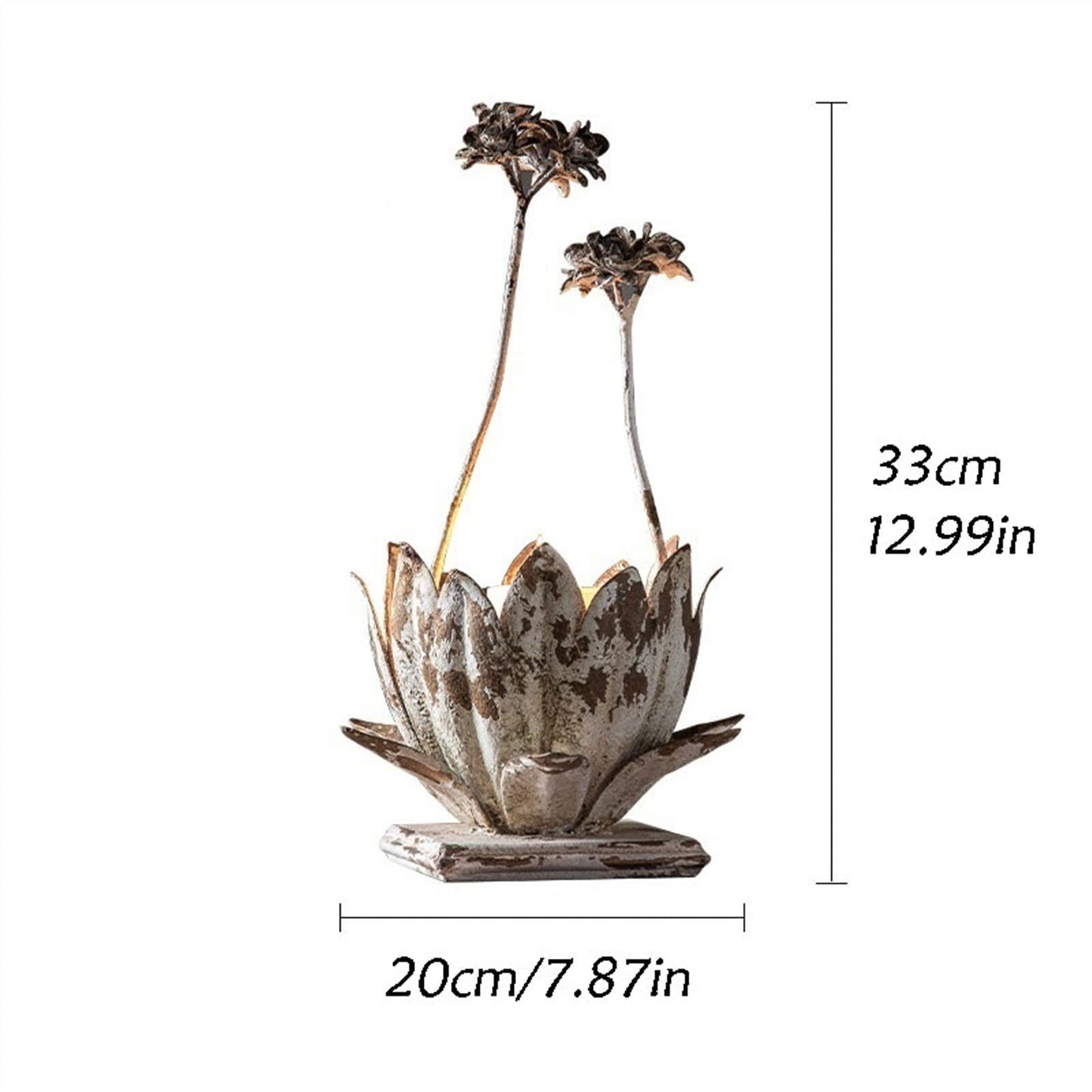 cfycfy987 Candelabra European Style Retro Flower Candlestick Iron Tabletop Decorative Ornaments Wedding Party Decoration Shooting Props Candle Sticks Holder