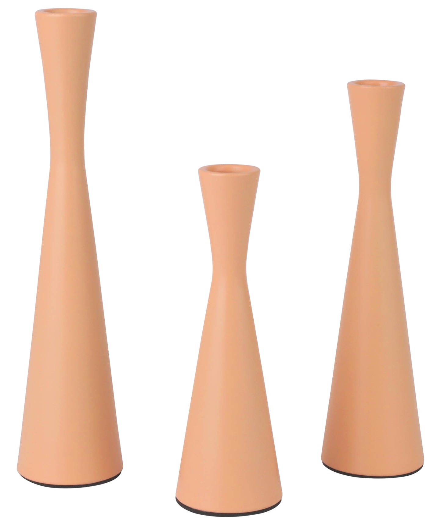 Vixdonos Taper Candle Holders Metal Candlestick Holders Set of 3 Table Mantel Decorative Candle Stand for Dinning,Party，Wedding,Home Decor(Pink Orange)