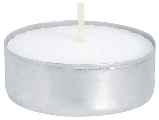 White Unscented Tealight Candles, 1.5" - Long Lasting & Smokeless Wax Candles for Home, Meditation & Events, Pack of 50