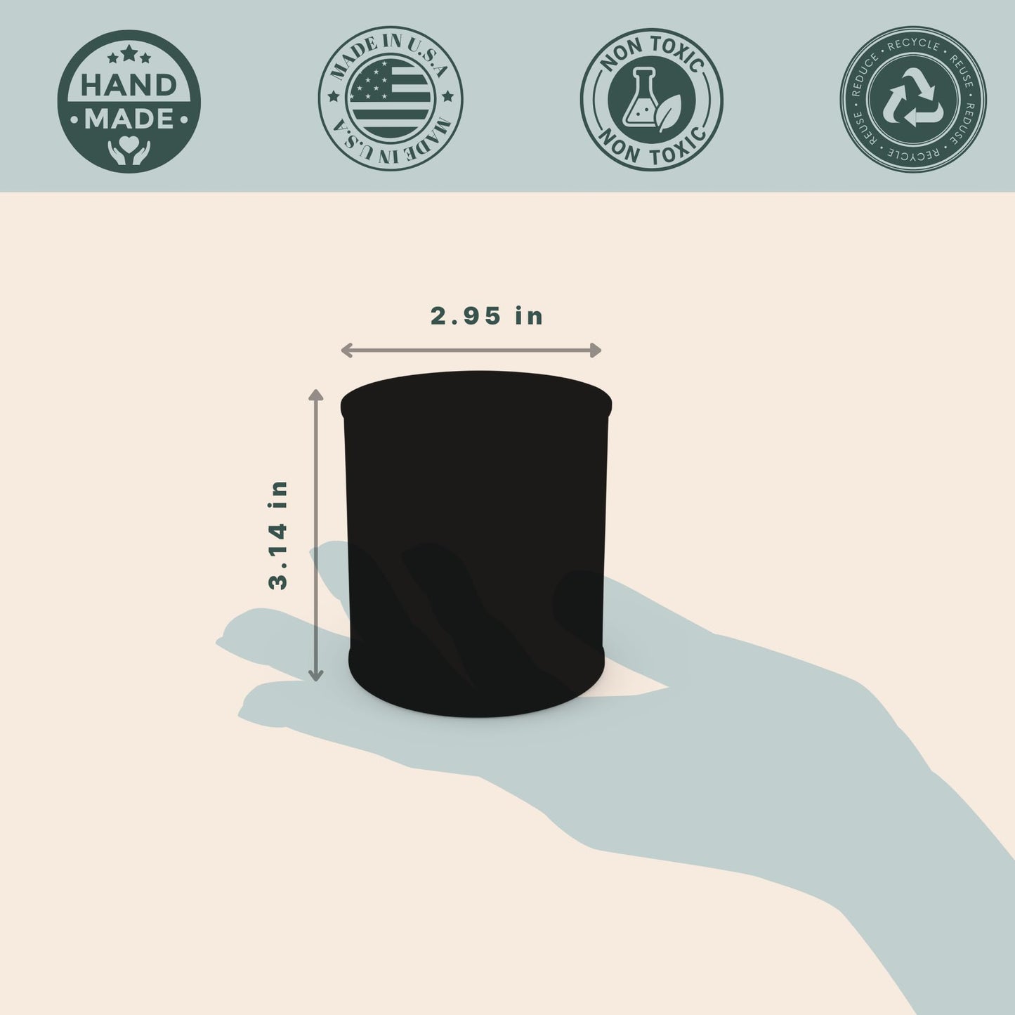 Wick & Star Vegan, Wood Wick, Natural Coconut Soy Wax Aromatherapy Candle, Clean Burning (Cactus Flower)