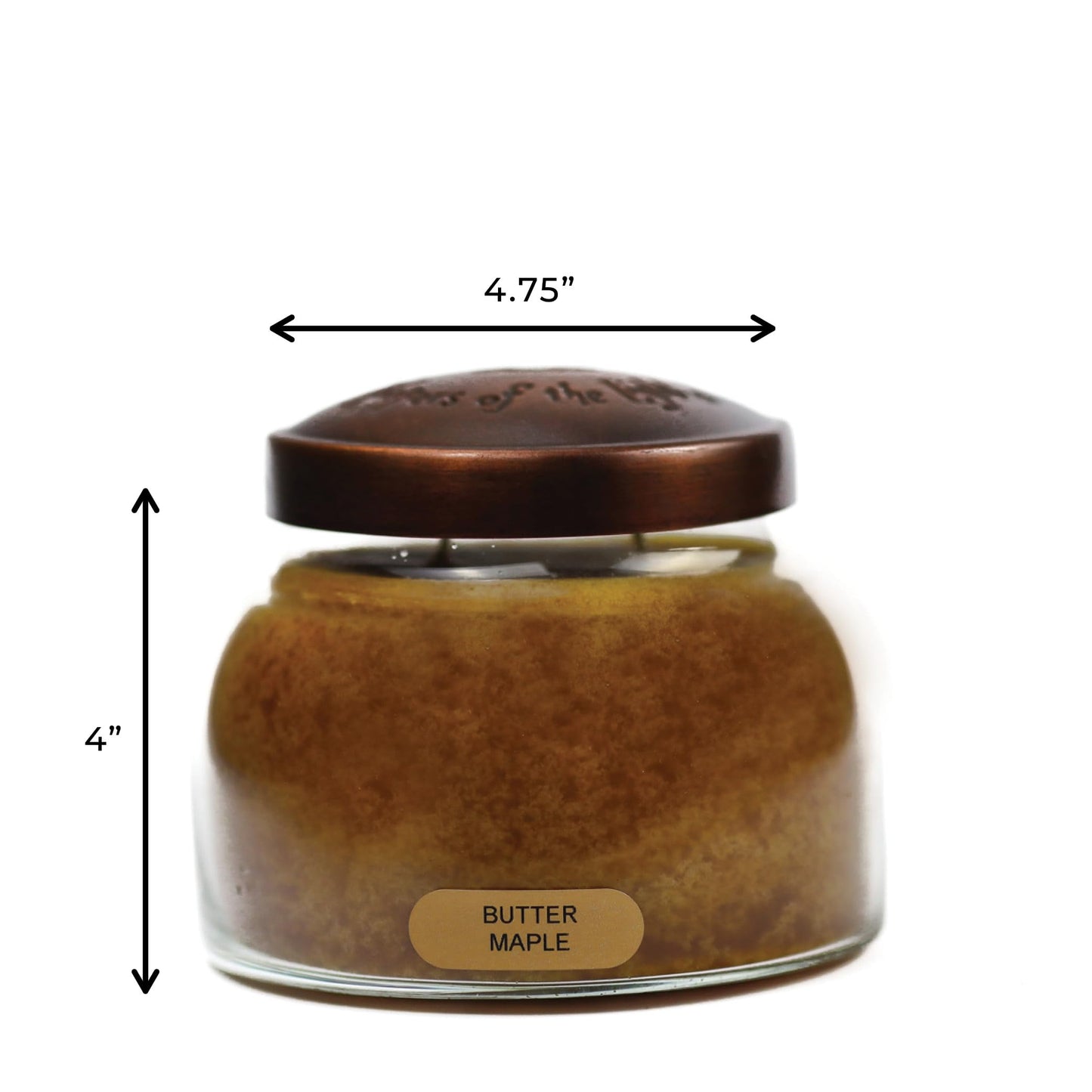 A Cheerful Giver - Butter Maple Mama Scented Glass Jar Candle (22oz) with Lid & True to Life Fragrance Made in USA