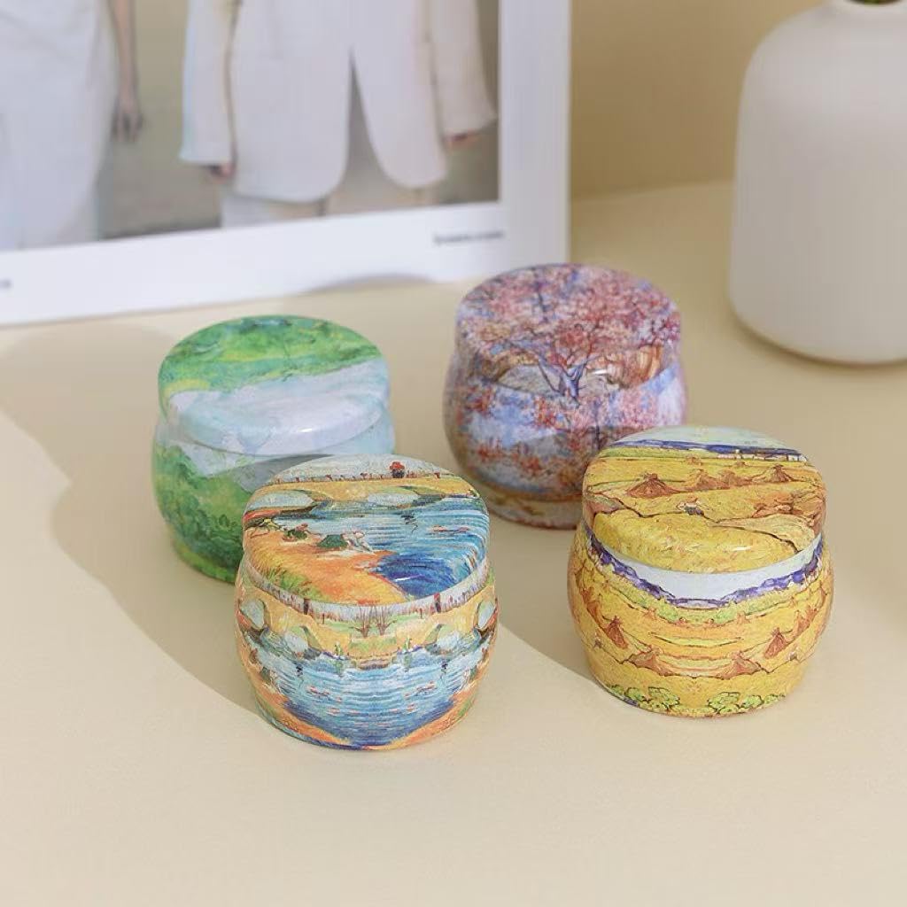 Phinicco 12 Pcs 4oz Candle Tins for Candle Making Empty Candle Tins with Lids Candle Jars Candle Containers Bulk (Wicks Included)