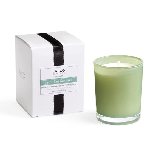 LAFCO New York Votive Candle, Fresh Cut Gardenia - 1.9 oz - 20-Hour Burn Time - Reusable Glass Vessel - Made in The USA