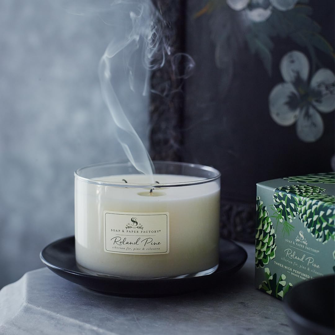Soap & Paper Factory Roland Pine 18 oz Three-Wick Soy Candle