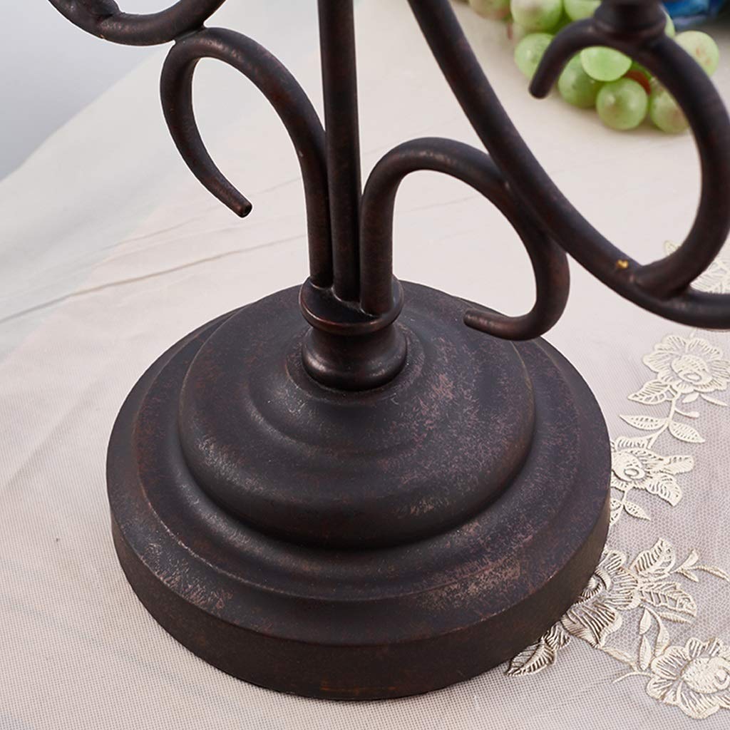XILIN-1987 Candle Holderss Five-arm Candlestick Metal Pillar Candlestick Wedding Event Candlestick for Candlelight Dinner and Table Decoration (Black, 14 * 17.4 Inches) Decorative Candlestick