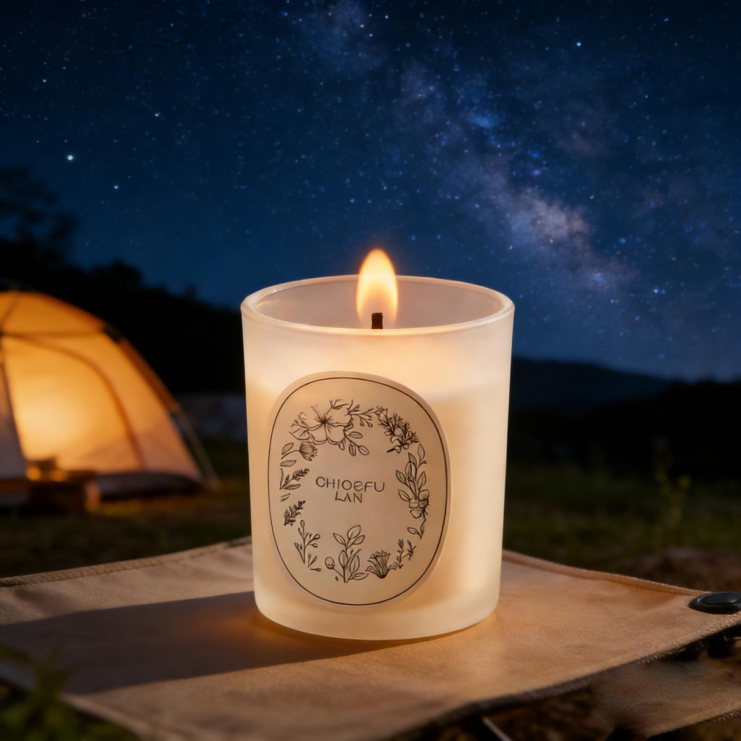 Scented Candle, Round Frosted Atmosphere, Suitable for Home 3-in-1 Set (White Tea Orchid/Cold Water/Earl Grey Tea with Cucumber)