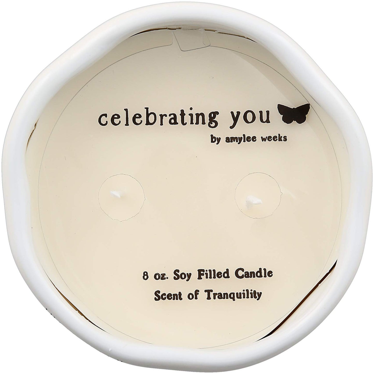 You are All Kinds of Amazing - Double Wick Butterfly Candle in Ceramic with 100% Soy Wax & Cotton Wicks - Tranquility Scent